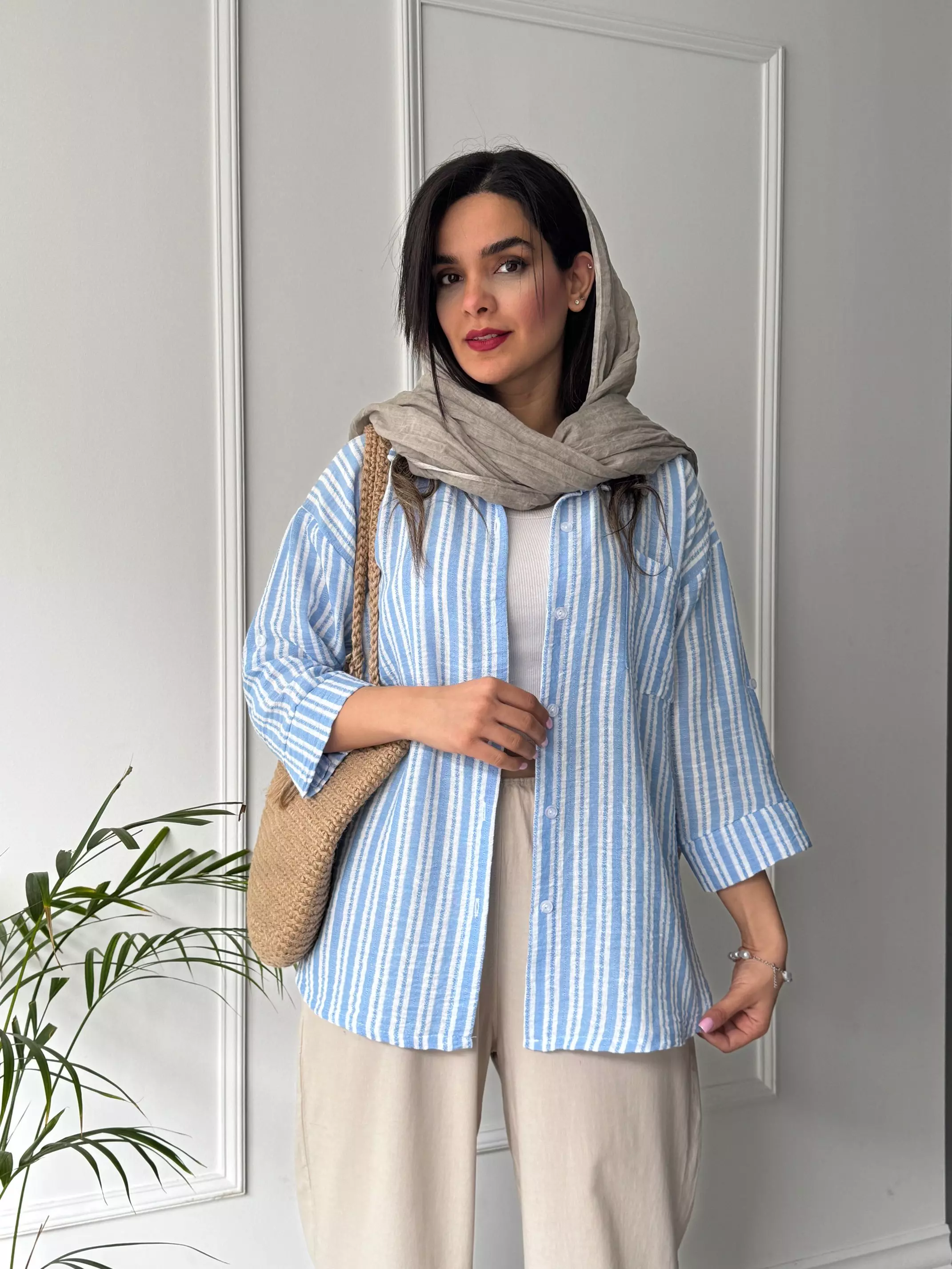 مانتو شومیزی راه راه یاس